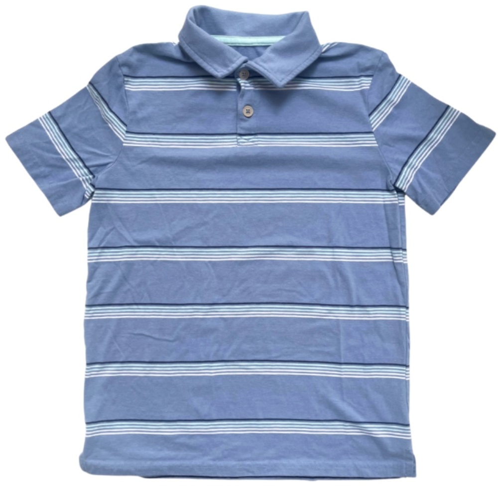 Sonoma Boy's Blue Striped Polo Short Sleeve Top Size M